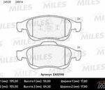 Колодки тормозные передние (без датчика) (Смесь Low-Metallic) (RENAULT DUSTER с ABS, FLUENCE, MEGANE III) (TRW GDB1789) E400146 MILES
