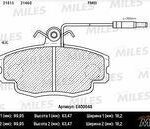 Колодки тормозные передние (с датчиком) (Смесь Low-Metallic) RENAULT LOGAN 04-/SANDERO 08-/CLIO 91- (TRW GDB807) E400048 MILES