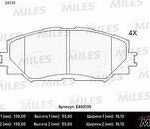 Колодки тормозные передние (без датчика) (Смесь Low-Metallic) TOYOTA AURIS 1.4-1.6 07-/COROLLA 1.4 07-/RAV 4 06- (TRW GDB3425) E400135 MILES