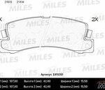 Колодки тормозные задние (без датчика) (Смесь Low-Metallic) TOYOTA AVENSIS/CAMRY/CARINA/CELICA/COROLLA 86-03 (TRW GDB1168) E410351 MILES
