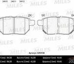 Колодки тормозные задние (без датчика) (Смесь Low-Metallic) TOYOTA COROLLA 1.4 VVT-I 02/AURIS 1.6/1.4 07 (TRW GDB3454) E410136 MILES