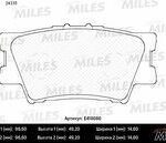 Колодки тормозные задние (Смесь Low-Metallic) (TOYOTA CAMRY (V40, V50), RAV4 III) (TRW GDB3426) E410060 MILES