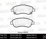 Колодки тормозные дисковые перед MILES