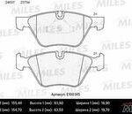 Колодки тормозные дисковые перед MILES