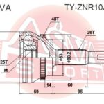ШРУС НАРУЖНЫЙ TOYOTA COROLLA 26x25x63 ASVA