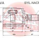 ШРУС ВНУТРЕННИЙ ЛЕВЫЙ 34X30X27 ASVA