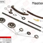 Комплект цепи ГРМ TOYOTA Avensis 2.0i/2.4i 16V 1AZFE/2AZFE 01- 77B0029FK MasterKit