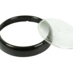 Стекло фары УАЗ-3741 плоское с ободком пластмасс. UAZ