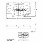 Колодки тормозные дисковые передние TOYOTA LAND CRUISER 80 (_J8_) AKEBONO