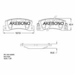 Колодки тормозные дисковые задние TOYOTA CAMRY (_V2_), TOYOTA CORONA СЕДАН (_T21_), TOYOTA CAMRY (_V AKEBONO