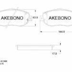 Колодки тормозные дисковые передние TOYOTA CROWN (_S14_, _S13_), LEXUS GS (_S16_), LEXUS IS I (_E1_) AKEBONO