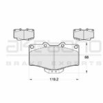 Колодки тормозные дисковые передние TOYOTA HILUX V ПИКАП (_N_, KZN1_, VZN1_), TOYOTA LAND CRUISER 80 AKEBONO