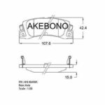Колодки тормозные дисковые задние TOYOTA COROLLA (_E11_), TOYOTA COROLLA УНИВЕРСАЛ (_E11_) AKEBONO