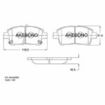 Колодки тормозные дисковые передние TOYOTA COROLLA СЕДАН (_E12_), TOYOTA YARIS (_P1_), TOYOTA PRIUS AKEBONO