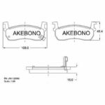 Колодки тормозные дисковые передние NISSAN FIGARO, MARCH, MICRA AKEBONO