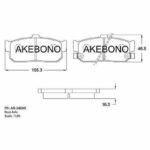 Колодки тормозные дисковые задние NISSAN ALMERA II (N16) AKEBONO