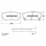 Колодки тормозные дисковые передние NISSAN SUNNY III (N14), NISSAN SUNNY III LIFTBACK (N14) AKEBONO