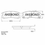 Колодки тормозные дисковые задние MITSUBISHI SPACE RUNNER (N1_W, N2_W), MITSUBISHI PAJERO PININ I (H AKEBONO