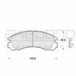 Колодки тормозные дисковые передние MITSUBISHI OUTLANDER III (GG_W, GF_W, ZJ, ZL, ZK), MITSUBISHI OU AKEBONO