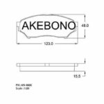 Колодки тормозные дисковые передние MITSUBISHI PAJERO PININ I (H6_W, H7_W) AKEBONO