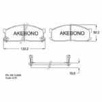 Колодки тормозные дисковые передние KIA BESTA, BONGO, K2500, K2700, MAZDA BONGO, AKEBONO