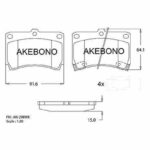 Колодки тормозные дисковые передние MAZDA DEMIO (DW), MAZDA 323 F V (BA), MAZDA 323 S V (BA) AKEBONO