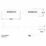 Колодки тормозные дисковые передние MAZDA PREMACY (CP), MAZDA 626 IV HATCHBACK (GE), MAZDA 626 IV (G AKEBONO