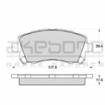Колодки тормозные дисковые передние ПОДХОДЯТ ДЛЯ SUBARU FOERSTER (SF), LEGASY II-IV, OUTBACK (BE, BL) AN-463WK AKEBONO