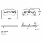 Колодки тормозные дисковые задние HONDA CIVIC V СЕДАН (EG, EH), HONDA PRELUDE III (BA) AKEBONO