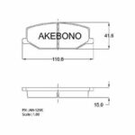 Колодки тормозные дисковые передние SUZUKI JIMNY ВЕЗДЕХОД ЗАКРЫТЫЙ (SN) AKEBONO