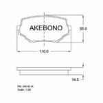 Колодки тормозные дисковые передние SUZUKI GRAND VITARA I (FT, HT), SUZUKI VITARA CABRIO (ET, TA) AKEBONO