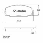 Колодки тормозные дисковые передние TOYOTA HIACE/REGIUSACE 04- AKEBONO