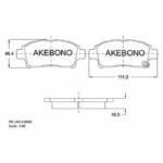 Колодки тормозные дисковые передние TOYOTA YARIS (_P1_) AKEBONO
