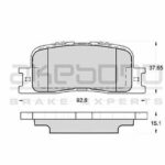 Колодки тормозные дисковые задние TOYOTA CAMRY СЕДАН (_V3_), LEXUS RX (MCU15) AKEBONO