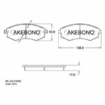 Колодки тормозные дисковые передние SSANGYONG REXTON / REXTON II (GAB_), SSANGYONG MUSSO (FJ), SSANG AKEBONO