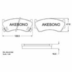 Колодки тормозные дисковые передние NISSAN ALMERA I (N15) AKEBONO
