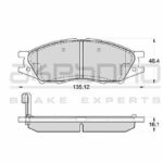 Колодки тормозные дисковые передние NISSAN ALMERA CLASSIC (B10), NISSAN ALMERA II AKEBONO