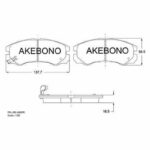 Колодки тормозные дисковые передние OPEL FRONTERA A SPORT (U92), OPEL FRONTERA A (U92), OPEL FRONTER AKEBONO