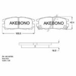 Колодки тормозные дисковые задние ISUZU TROOPER II ВЕЗДЕХОД ОТКРЫТЫЙ (UB), OPEL FRONTERA A (U92), OP AKEBONO