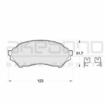 Колодки тормозные дисковые передние MAZDA 323 F VI (BJ), MAZDA 323 S VI (BJ) AKEBONO