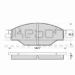 Колодки тормозные дисковые передние TOYOTA HIACE 2.0-2.7/2.4TD 4WD 95> AKEBONO