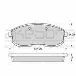 Колодки тормозные дисковые передние NISSAN CEFIRO II СЕДАН (A32), NISSAN MAXIMA / MAXIMA QX IV (A32) AKEBONO