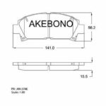 Колодки тормозные дисковые передние TOYOTA AVENSIS (_T22_), TOYOTA CARINA E VI СЕДАН (_T19_), TOYOTA AKEBONO