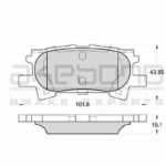 Колодки тормозные дисковые задние LEXUS RX (_L1_), LEXUS RX (_U3_) AKEBONO