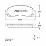 Колодки тормозные дисковые передние SUBARU IMPREZA НАКЛОННАЯ ЗАДНЯЯ ЧАСТЬ (GR, GH, G3), SUBARU IMPRE AKEBONO