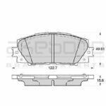 Колодки тормозные дисковые передние TOYOTA PRIUS (_W3_), TOYOTA YARIS (_P13_), TOYOTA YARIS (_P9_) AKEBONO