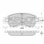 Колодки тормозные дисковые передние FORD FIESTA VI (CB1, CCN) AKEBONO