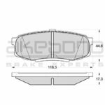 Колодки тормозные дисковые задние LEXUS LX570 AN-756K AKEBONO