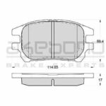 Колодки тормозные дисковые передние LEXUS RX (MCU15), TOYOTA HARRIER (U1) AKEBONO