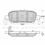 Колодки тормозные дисковые задние ПОДХОДЯТ ДЛЯ NISSAN JUKE (F15), X-Trail (T32), MURANO (Z51), INFINITI EX AN-768WK AKEBONO